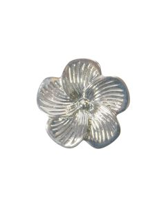 B496 Flower 18mm Silver Shank Button
