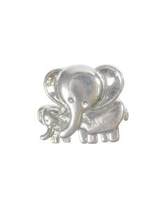 B497 Elephant 18mm Silver Shank Button