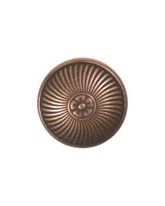B498 Swirls and Flower Bronze(15) Shank Button