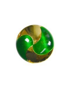 B504 Swirls Green Gold(1-5003) Shank Button