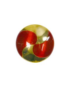 B504 Swirls Red Gold(1-5007) Shank Button