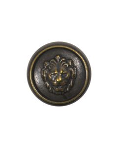 B50 Lion Old Brass Shank Button