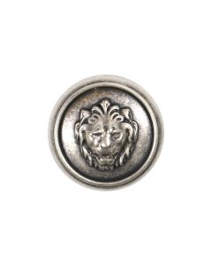B50 Lion Old Silver Shank Button