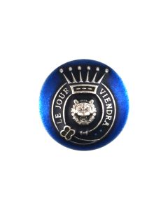 B517 Crest with Saying 24L Blue Shank Button