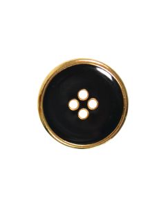 B550 Colour Centre with Gold Rim 18L Black(1/395) 4 Hole Button
