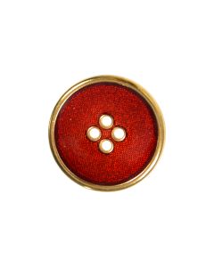 B550 Colour Centre with Gold Rim 18L Red(1/5007) 4 Hole Button