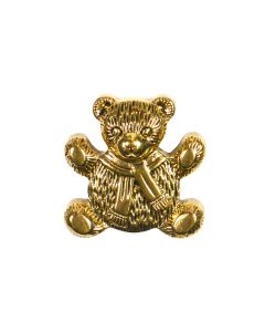 B606 Teddy Bear 21mm Antique Gold Shank Button