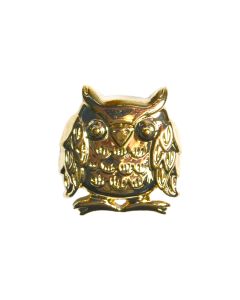 B608 Owl 21mm Gold Shank Button