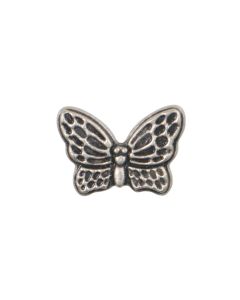 B668 Butterfly 20L Old Silver Shank Button