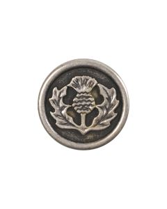 B673 Thistle 36L Old Silver Shank Button