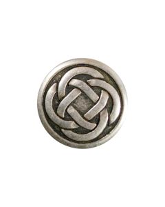 B75 Celtic Knot 30L Old Silver Shank Button