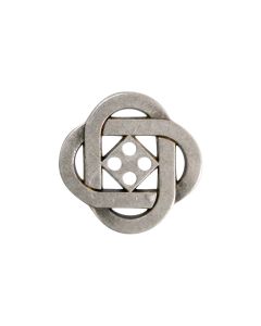 B845 Celtic Knot 24L Silver(16) 4 Hole Button
