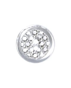 G25 Hexagon Pattern 24L Clear 2 Hole Button