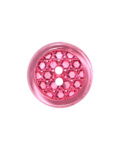 G25 Hexagon Pattern 30L Pink 2 Hole Button