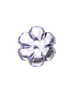 G60 Transparent Flower 21mm Lilac(15) 2 Hole Button