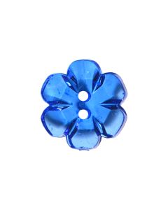 G60 Transparent Flower 18mm Blue(24) 2 Hole Button