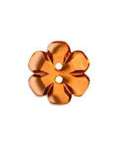 G60 Transparent Flower 18mm Orange(58) 2 Hole Button