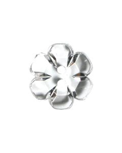 G60 Transparent Flower 15mm Clear 2 Hole Button