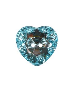 G774 Crystal Look Heart 19L Light Blue(23) 2 Hole Button