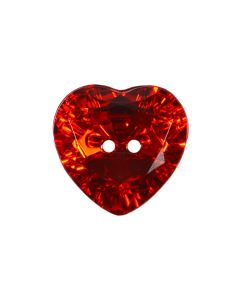 G774 Crystal Look Heart 19L Red(3) 2 Hole Button