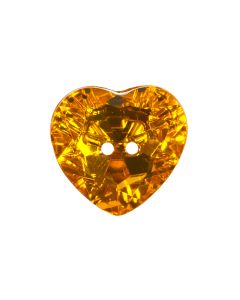 G774 Crystal Look Heart 19L Orange(7) 2 Hole Button