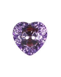 G774 Crystal Look Heart 32L Purple(9) 2 Hole Button