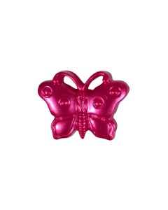 G85 Butterfly 18mm Hot Pink Shank Button