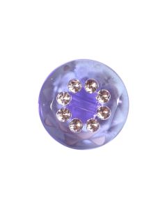 G992 Colourful Round with Crystal Centre 24L Purple(AC27/S) Shank Button