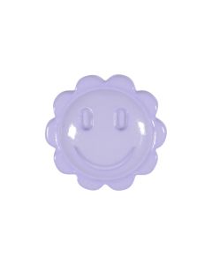 K100 Flower Smiley Face 29L Purple(15) Shank Button
