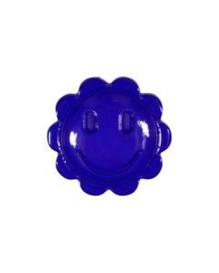 K100 Flower Smiley Face 29L Blue(39) Shank Button