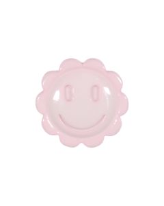 K100 Flower Smiley Face 29L Pink(68) Shank Button