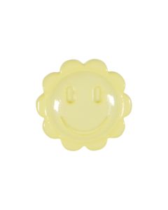 K100 Flower Smiley Face 29L Yellow(83) Shank Button