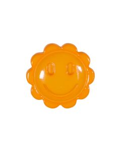 K100 Flower Smiley Face 24L Orange(86) Shank Button