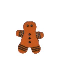 K122 Gingerbread Man 28L Ginger Shank Button