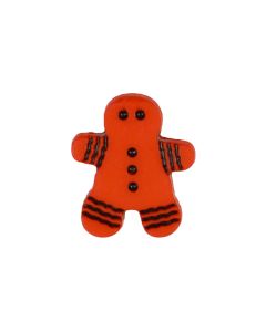 K122 Gingerbread Man 28L Red Shank Button