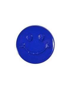 K1496 Smiley Face 30L Royal(24) Shank Button