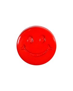 K1496 Smiley Face 24L Red(36A) Shank Button