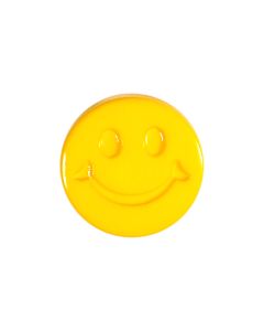 K1496 Smiley Face 24L Bright Yellow(D20) Shank Button