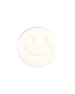 K1496 Smiley Face 30L White Shank Button