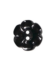 K267 Flower 60L Black 2 Hole Button