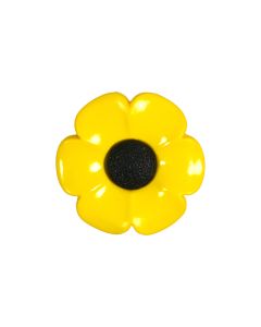 K55 Poppy 28L Yellow/Black Shank Button