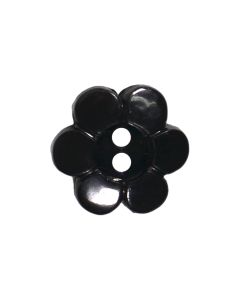 K56 Flower 24L Black 2 Hole Button