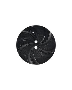 K5 Textured Swirl Pattern 36L Black 2 Hole Button