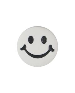 K610 Smiley Face 24L White(009) Shank Button