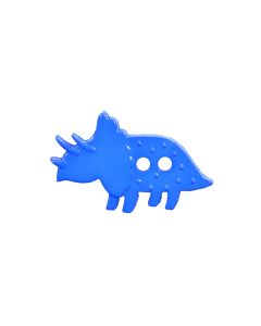 K61 Triceratops 37mm Blue 2 Hole Button