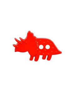 K61 Triceratops 37mm Red 2 Hole Button