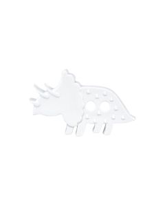 K61 Triceratops 37mm White 2 Hole Button