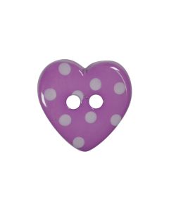 K788 Polka Dot Heart 24L Purple(D62) 2 Hole Button