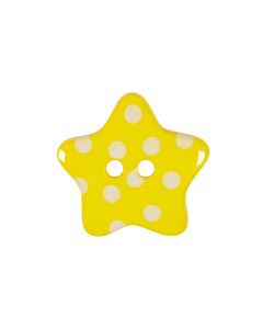 K790 Polka Dot Star 28L Yellow(D11) 2 Hole Button