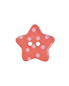 K790 Polka Dot Star 28L Pink(D28) 2 Hole Button